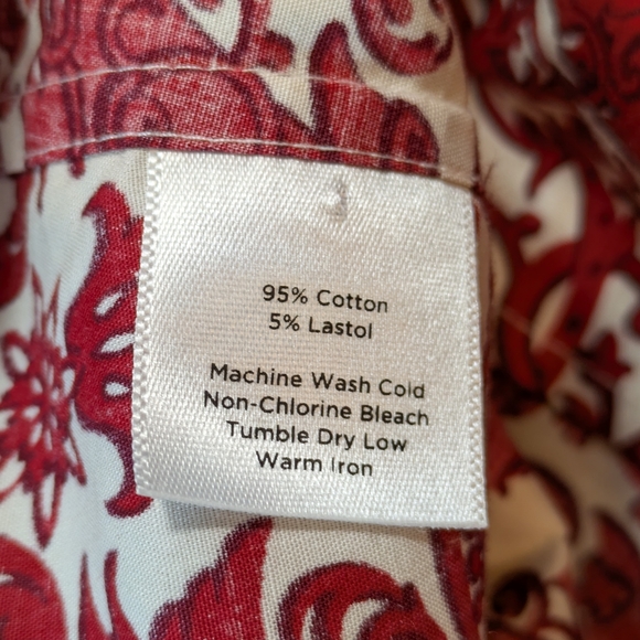 Talbots Haberdashery Holiday‎ Christmas Reindeer Buttondown Cotton Blouse/Top 6 - Picture 9 of 9